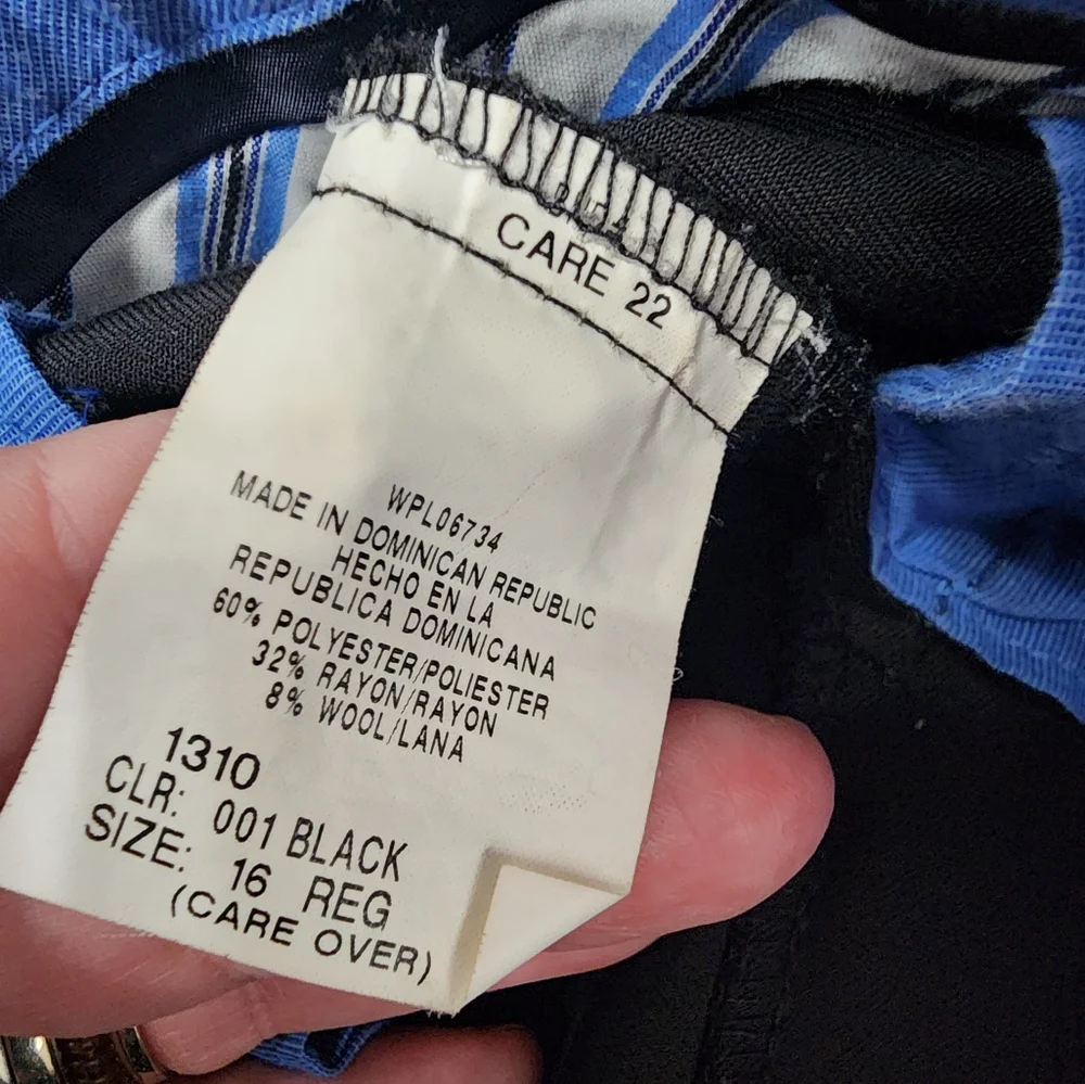 Izod Black Dress‎ Pants Size 16 Girl's Casual Classic B950